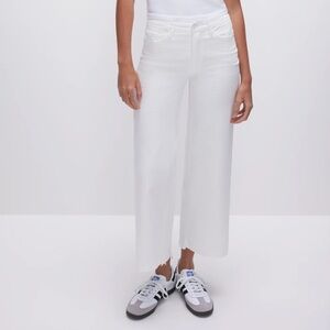 Good American GOOD WAIST CROPPED PALAZZO JEANS
